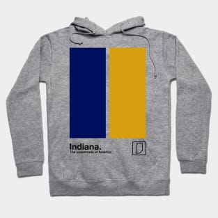 Indiana State Flag  // Original Minimalist Artwork Poster Design Hoodie